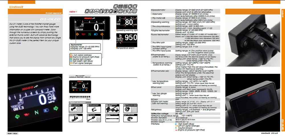 Anbauanleitung D1-OLED (schwarz) ABE Tachometer + Drehzahlmesser digital mit ABE/KBA - Image 5