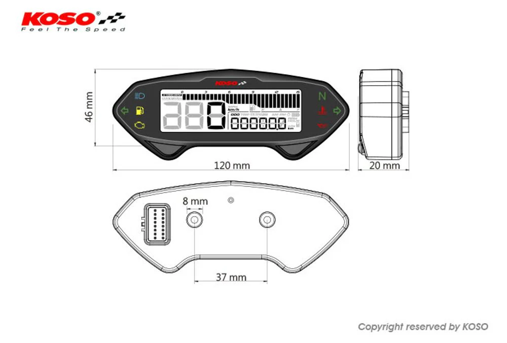 DB01RN Tachometer mit Drehzahlmesser, mit E-Zeichen mit ABE - Image 6