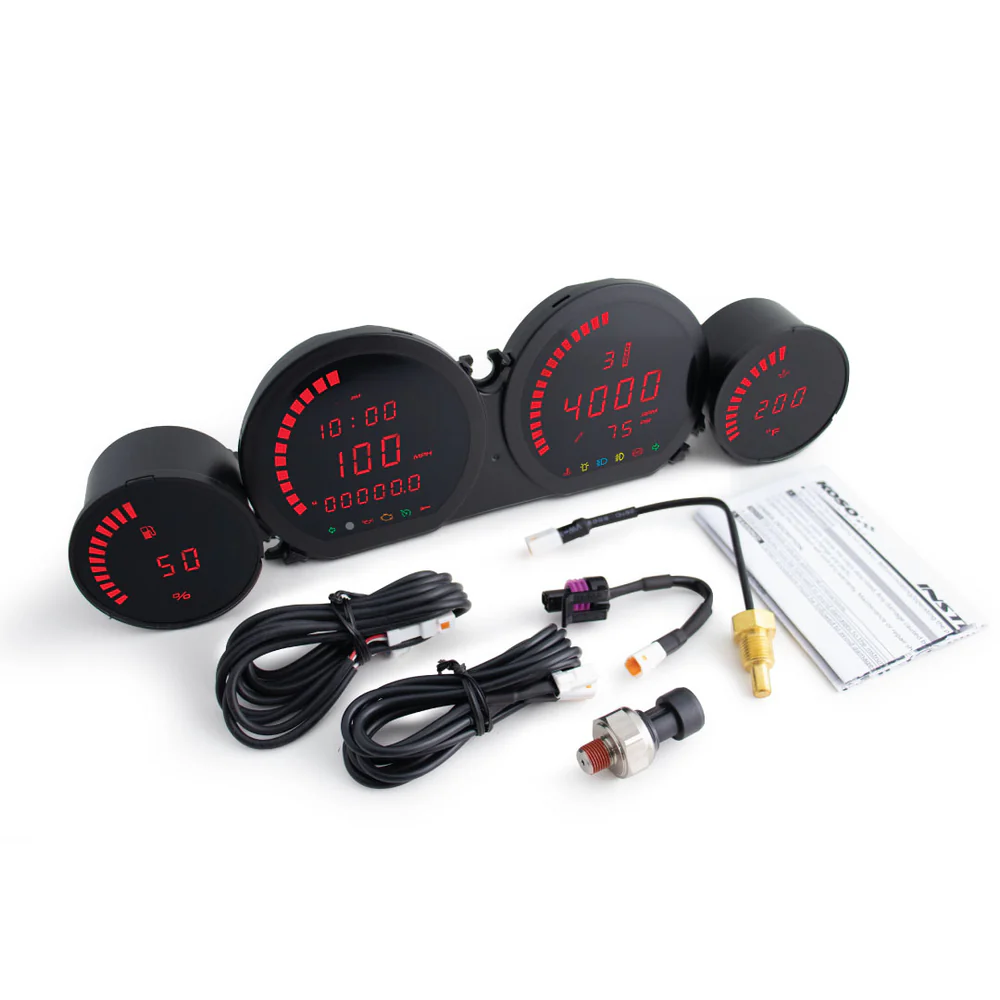 HD-03 passend für Harley Touring LED Instrument Kit for 2014-2021+ Rot Schwarz - Image 4