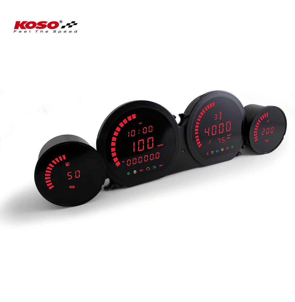 HD-03 passend für Harley Touring LED Instrument Kit for 2014-2021+ Rot Schwarz - Image 7