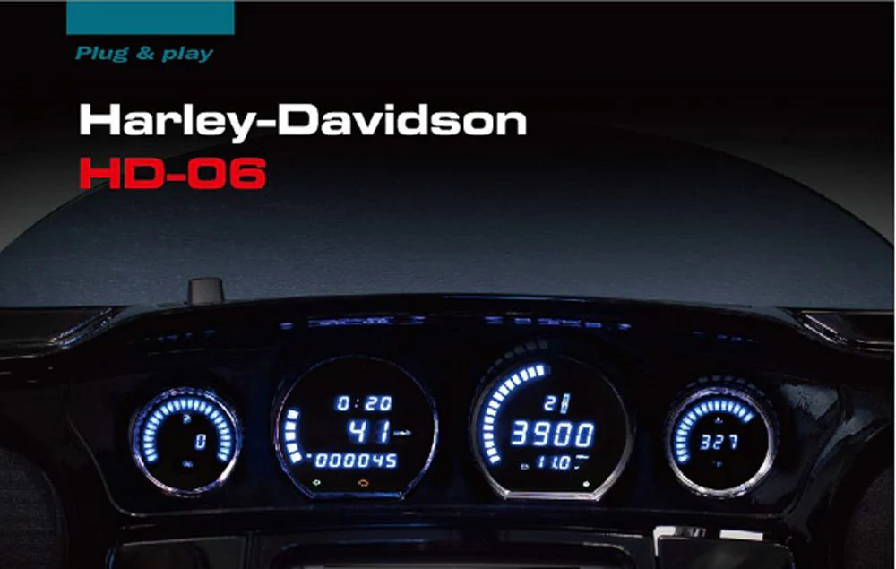 HD-03 passend für Harley Touring LED Instrument Kit für Modelle 2014-2021+ Blau Schwarz - Image 4