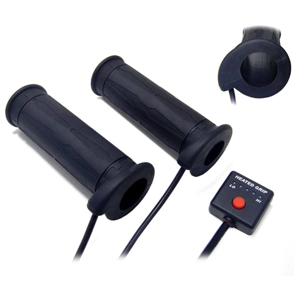 Heizgriffe 7/8 Zoll + 1 Zoll L=130mm mit externem Switch - schwarz - Image 3