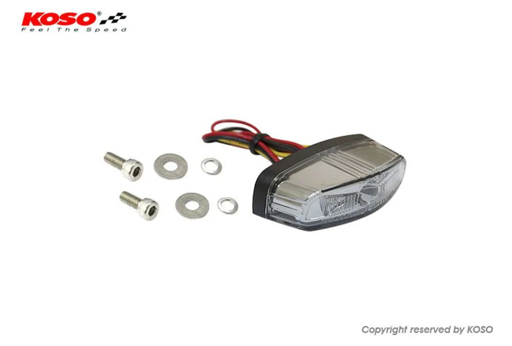 High-Power LED Rücklicht HAWKEYE mit Kennzeichenleuchte, Rauchglas - Image 3