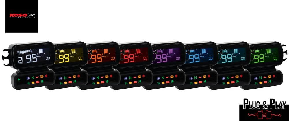 Koso D2 Multifunktions Meter passend für HD® 2014-2017 Dyna, Softail, 883 - Image 4