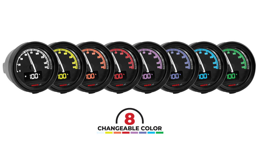 KOSO D48 TNT-05 Tachometer passend für Harley-Davidson® – 160 km/h (MPH) ABE Schwarze Blende - Image 3