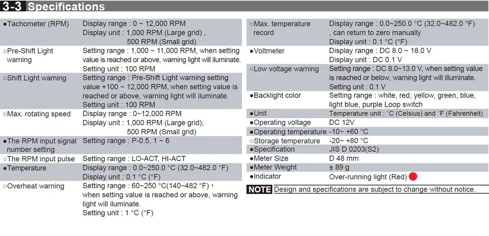 KOSO D60 TNT-05 Chrom Ring Drehzahlmesser -12000 RPM universal - Image 6