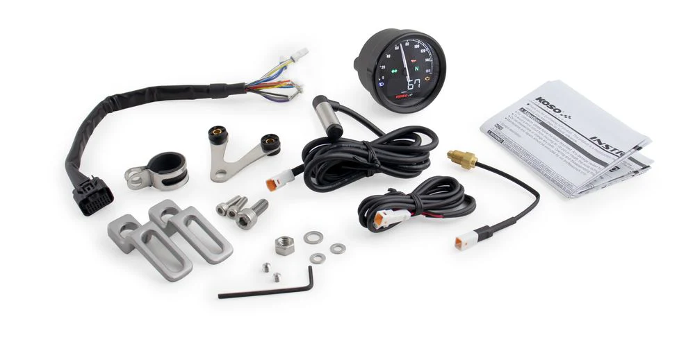 KOSO D60 TNT-05 Tachometer bis 160 km/h , MPH  ABE silberfarbener Ring - Image 3