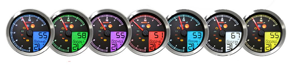 KOSO Drehzahlmesser / Tachometer passend fuer Yamaha XV950/Bolt / Yamaha SCR950 mit Chrom Ring, Plug and Play mit ABE/KBA - Image 3