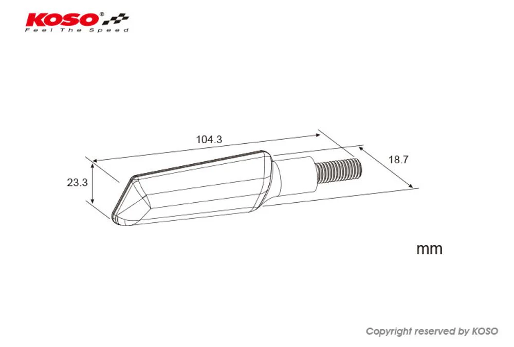 KOSO GW-03 LED Blinker Front.-Position klare Version - Image 7