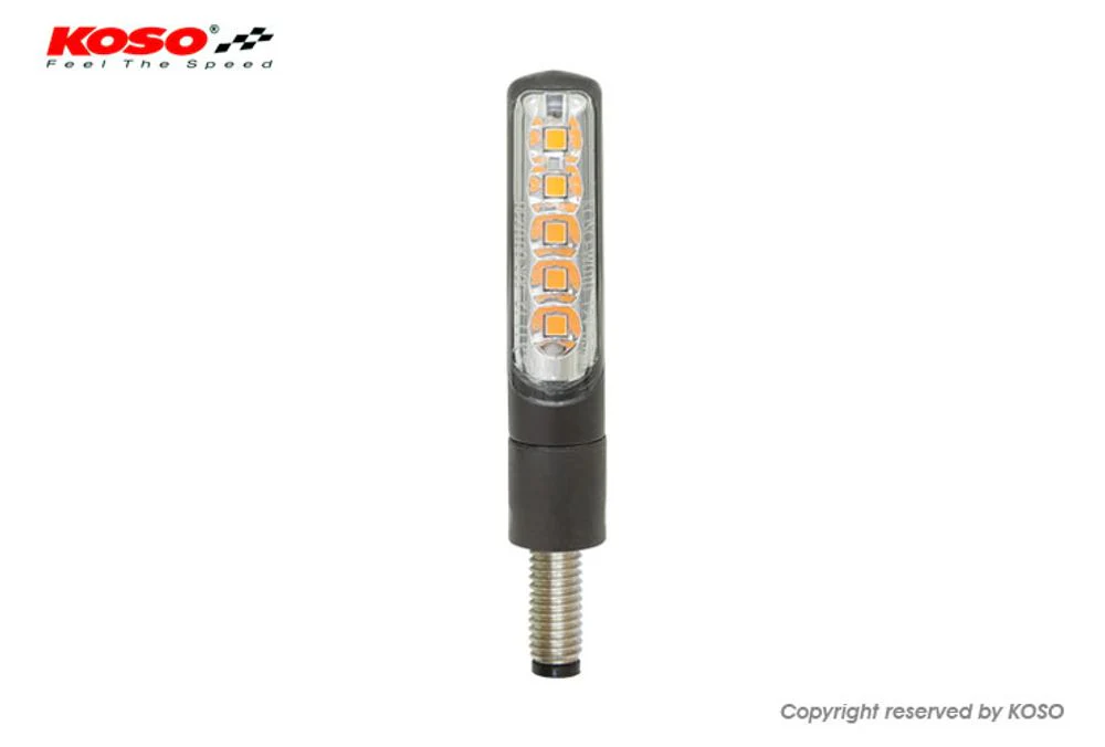 Koso LED Blinker ELECTRO E-geprüft mit Lauflichtfunktion (Schwarzer Korpus/Rauchglas) - Image 5