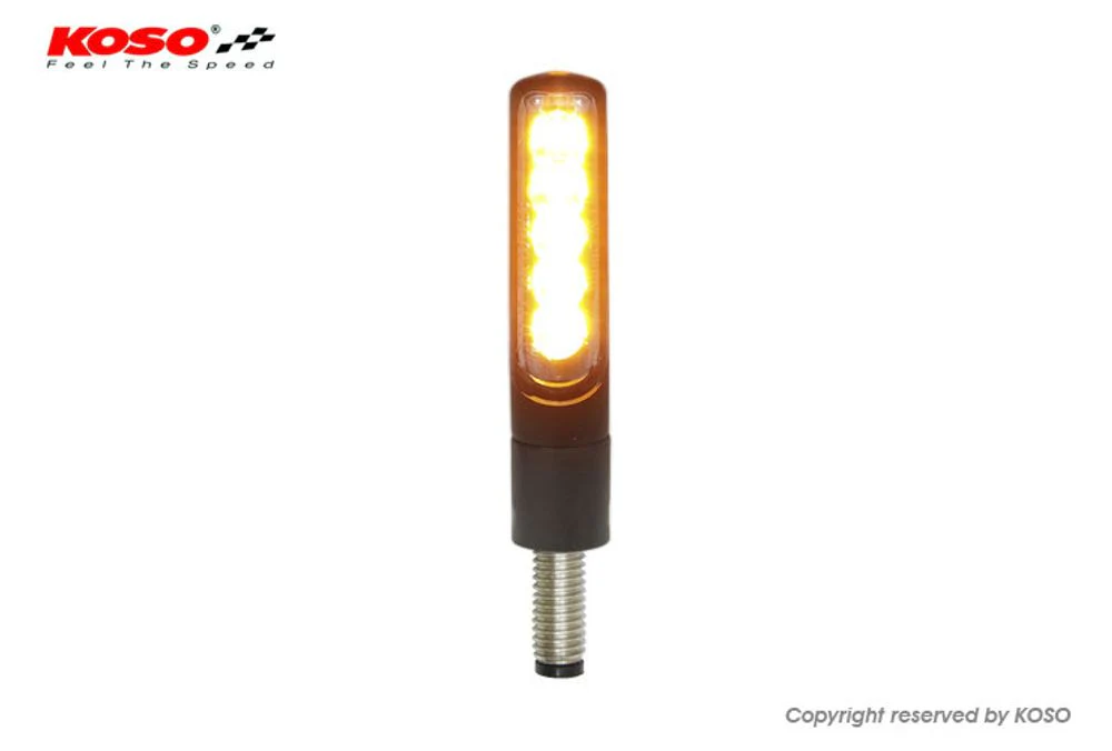 Koso LED Blinker ELECTRO E-geprüft mit Lauflichtfunktion (Schwarzer Korpus/Rauchglas) - Image 6