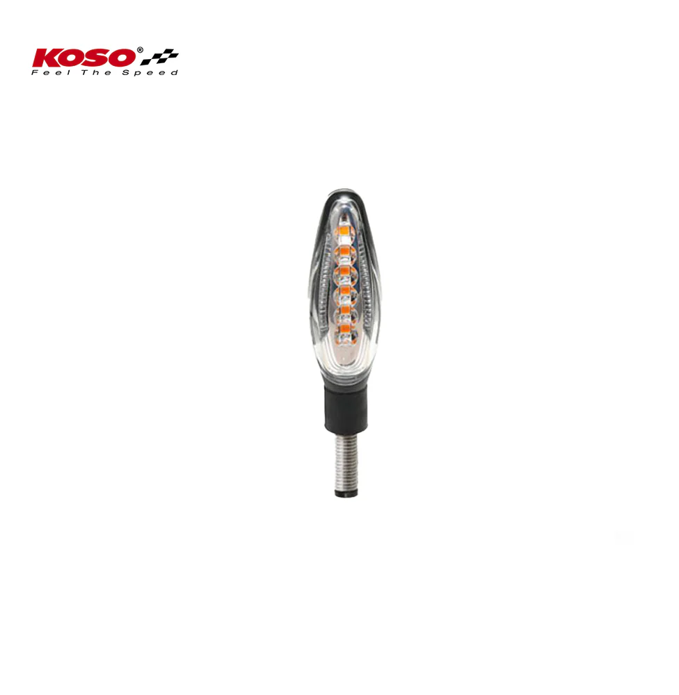 KOSO LED Blinker Sonic mit Frontlicht, schwarz matt E-geprüft - Image 2