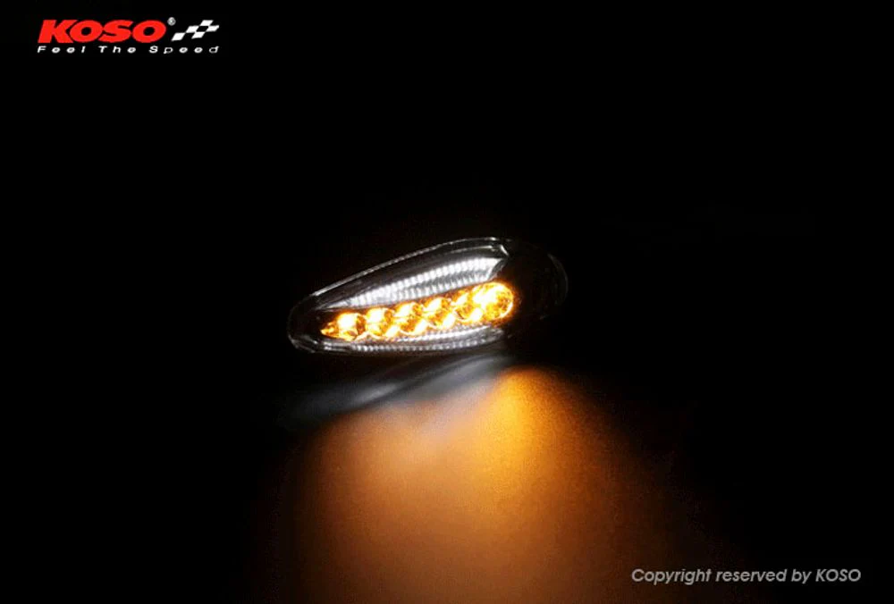 KOSO LED Blinker Sonic mit Frontlicht, schwarz matt E-geprüft - Image 5