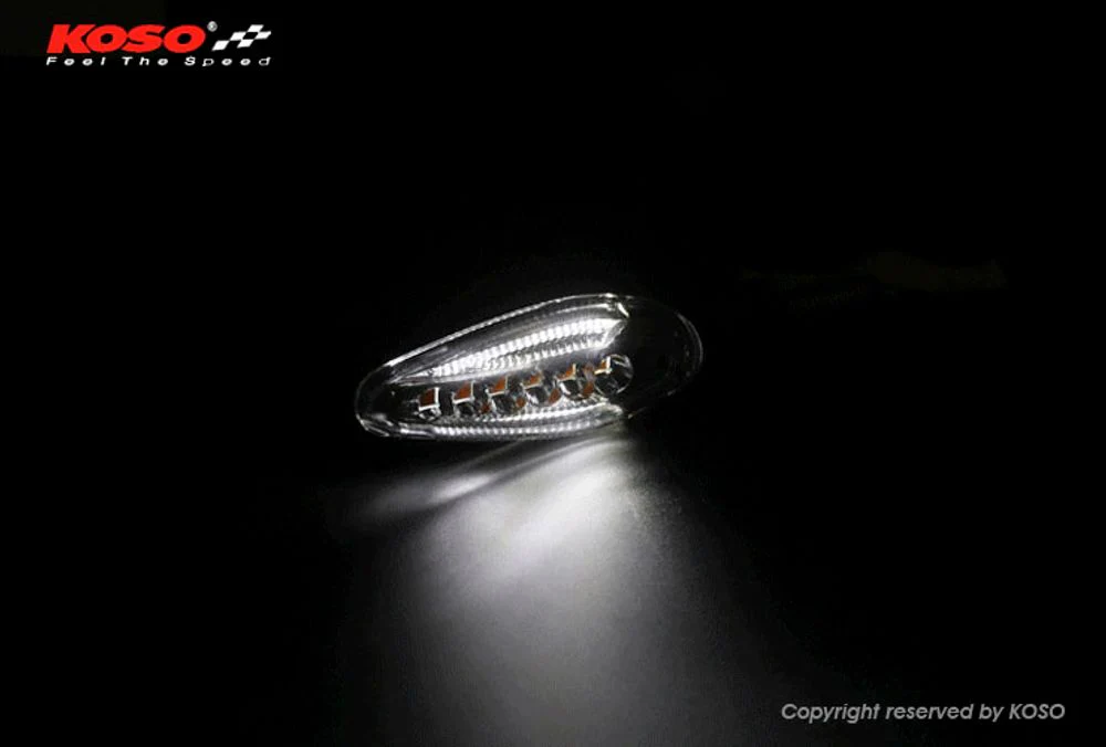 KOSO LED Blinker Sonic mit Frontlicht, schwarz matt E-geprüft - Image 6