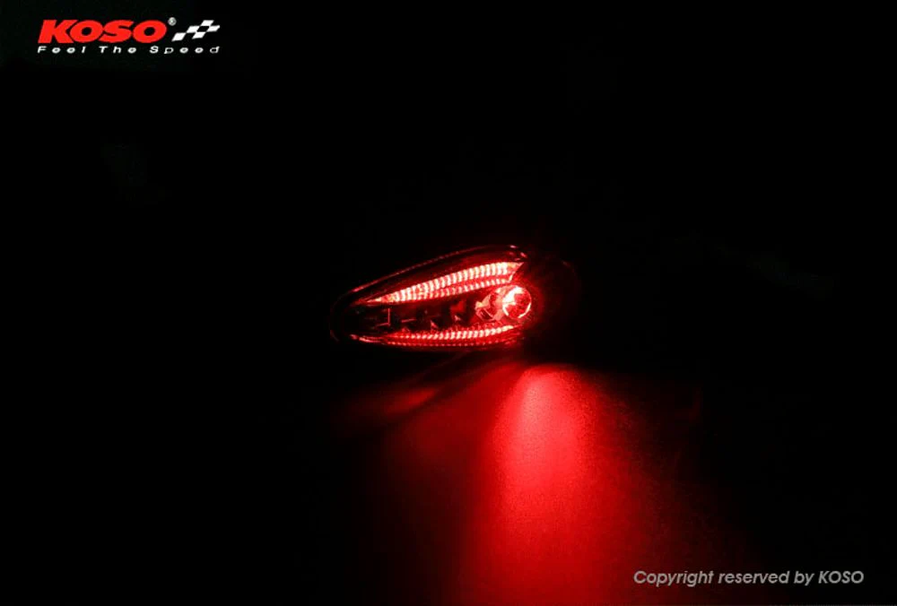 KOSO LED Blinker Sonic mit Rücklicht+Bremslichtfunktion, schwarz matt E-geprüft - Image 6