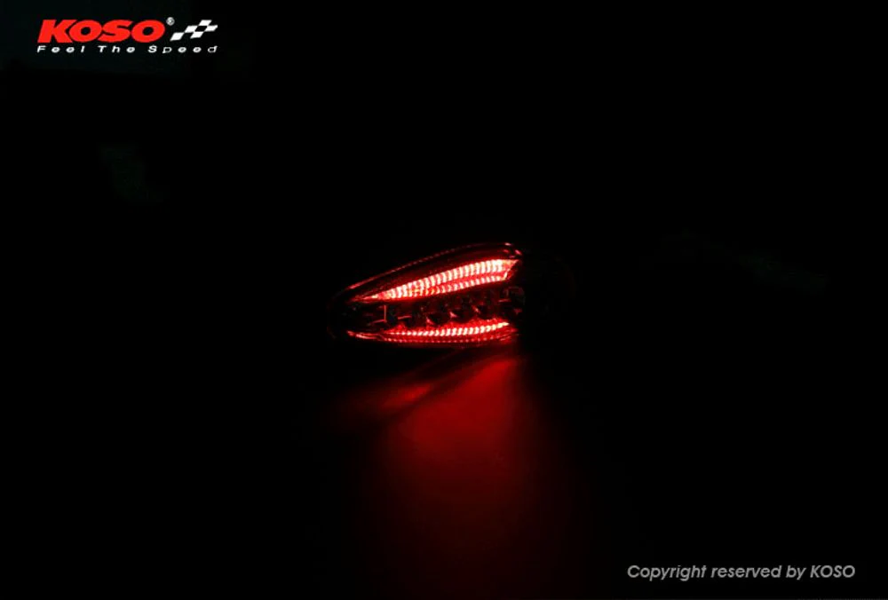 KOSO LED Blinker Sonic mit Rücklicht+Bremslichtfunktion, schwarz matt E-geprüft - Image 7