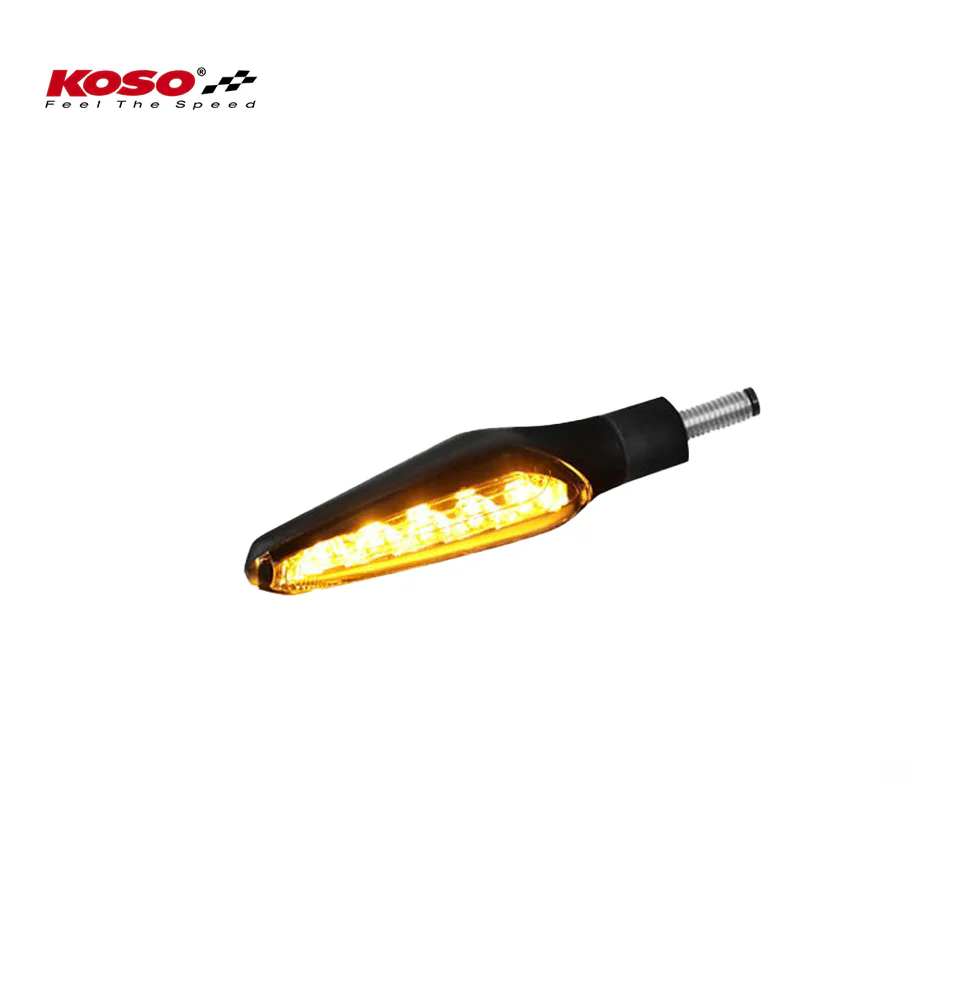 KOSO LED Blinker Z4 mit Lauflichtfunktion, schwarz matt E-geprüft 2 Stück im Set - Image 4