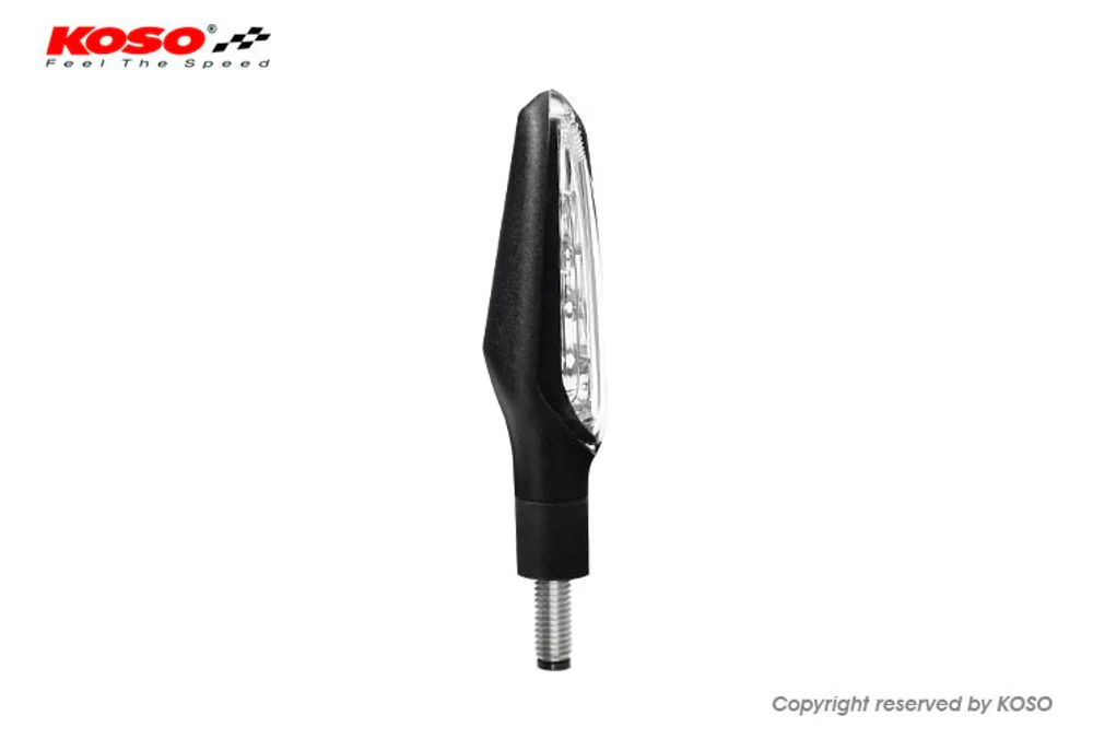 KOSO LED Blinker Z4 mit Lauflichtfunktion, schwarz matt E-geprüft 2 Stück im Set - Image 6