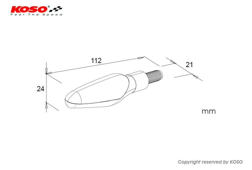 KOSO LED Blinker Z4 mit Lauflichtfunktion, schwarz matt E-geprüft 2 Stück im Set - Image 7