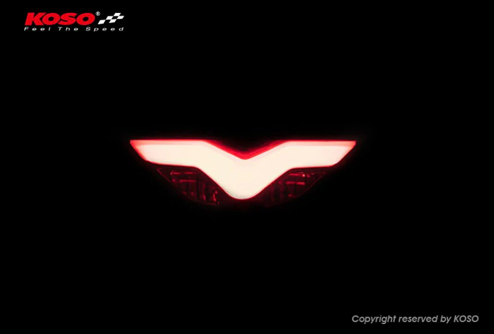KOSO LED-Ruecklicht GT-03 (rotes Glas) mit Bremslicht E-geprüft - Image 4