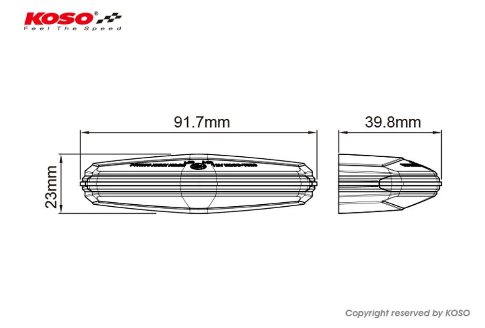 KOSO LED-Ruecklicht GT-06 (rotes Glas) E-geprüft - Image 5