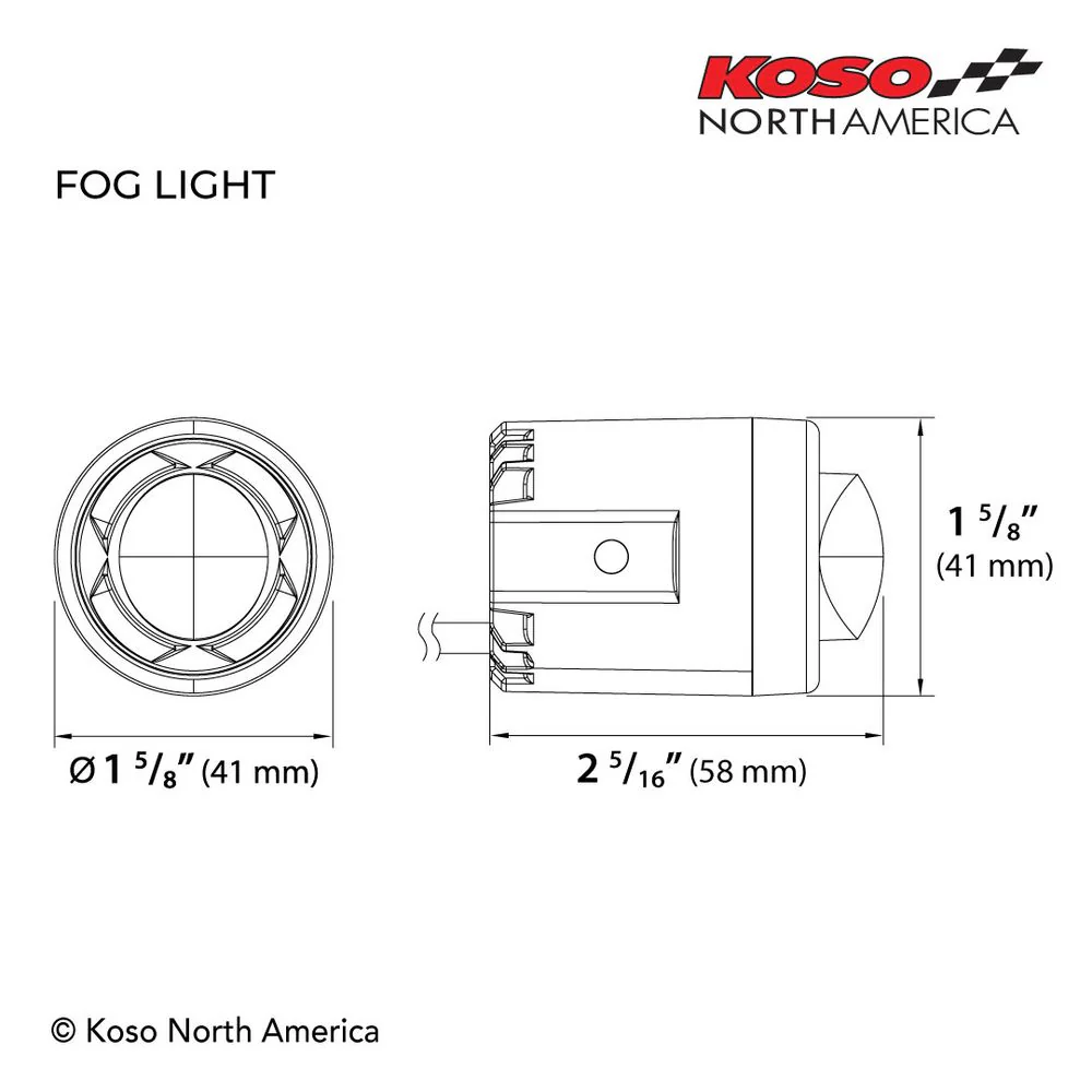 KOSO Mini LED Scheinwerfer Serie FOG LIGHT E-Mark / DOT geprüft - Image 7