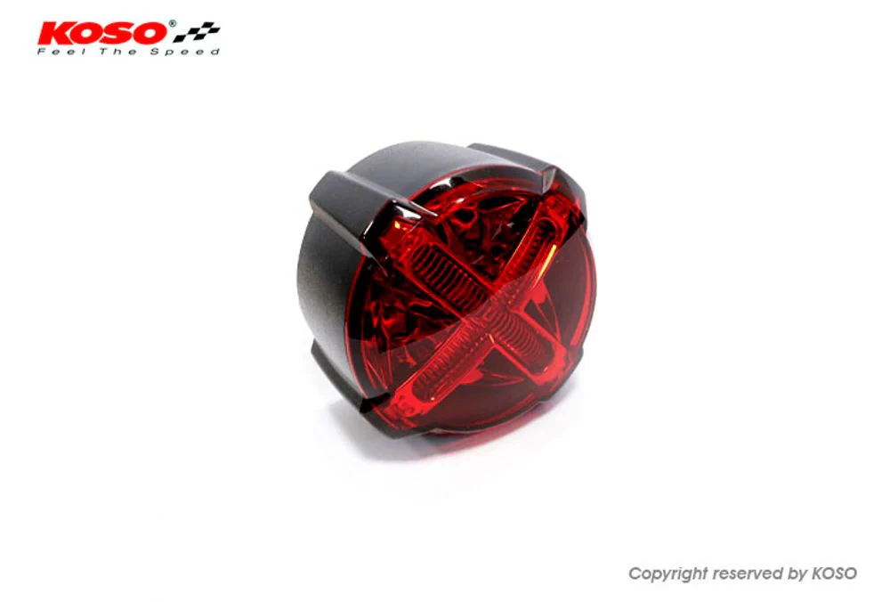 LED Rücklicht mit Bremslichtfunktion, GT-02 Rotes Glas E-geprüft - Image 5