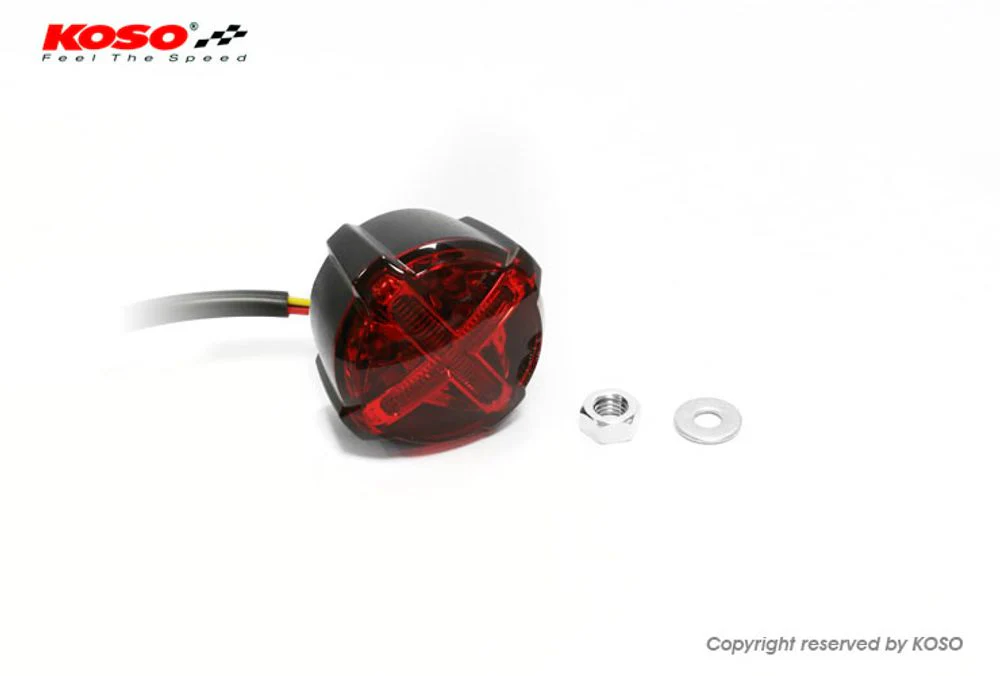 LED Rücklicht mit Bremslichtfunktion, GT-02 Rotes Glas E-geprüft - Image 7