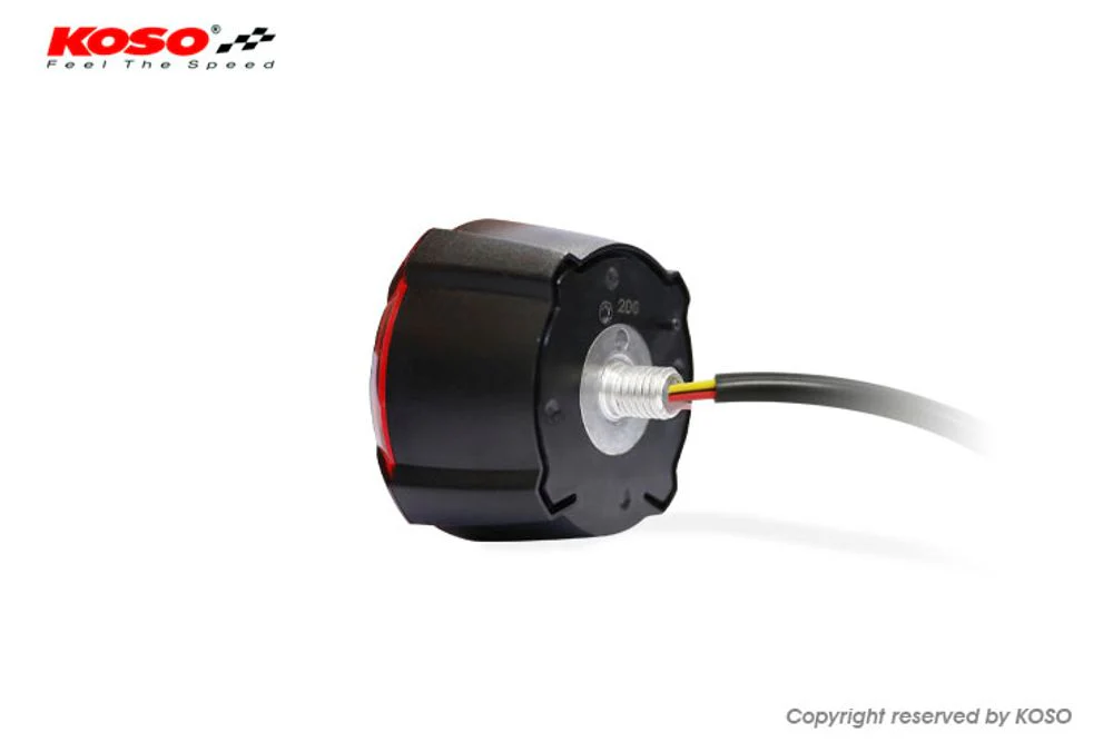 LED Rücklicht mit Bremslichtfunktion, GT-02 Rotes Glas E-geprüft - Image 8