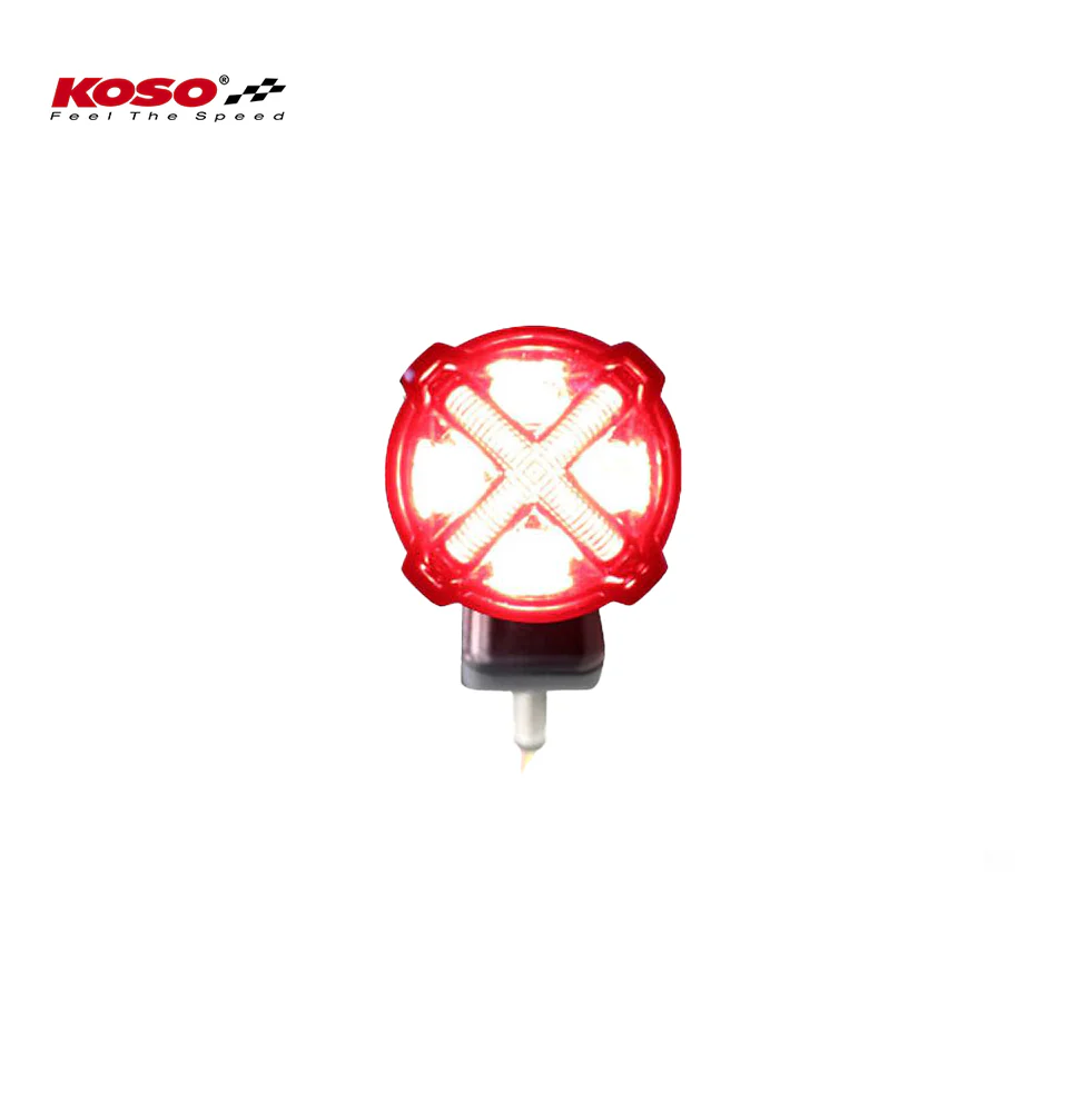 LED Rücklicht mit Bremslichtfunktion, GT-02S Klares Glas E-geprüft mit Halter - Image 7