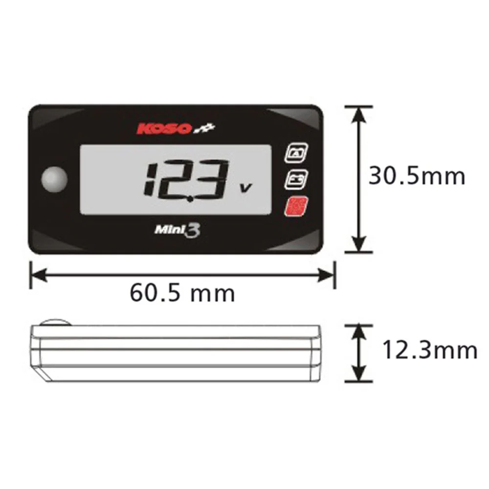 Mini 3 Style Meter mit Ampere & Volt Funktion - Image 7