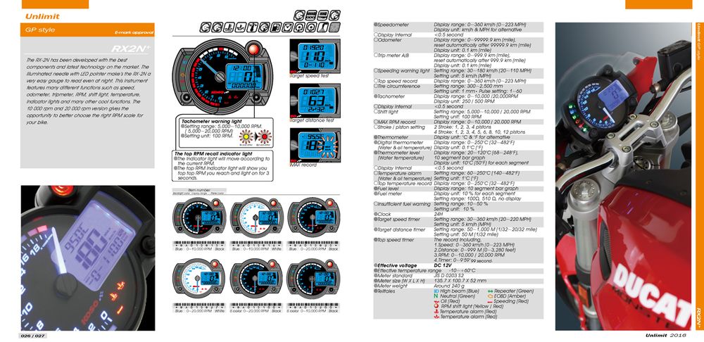 RX2N+ GP Style Speedometer RX2N ~20,000 RPM - neue Software mit ABE/KBA - Image 8